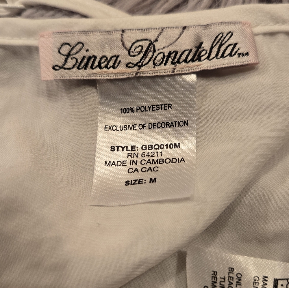Linea Donatella Women's Off White Camisole Nightgown Size Med - Picture 3 of 15